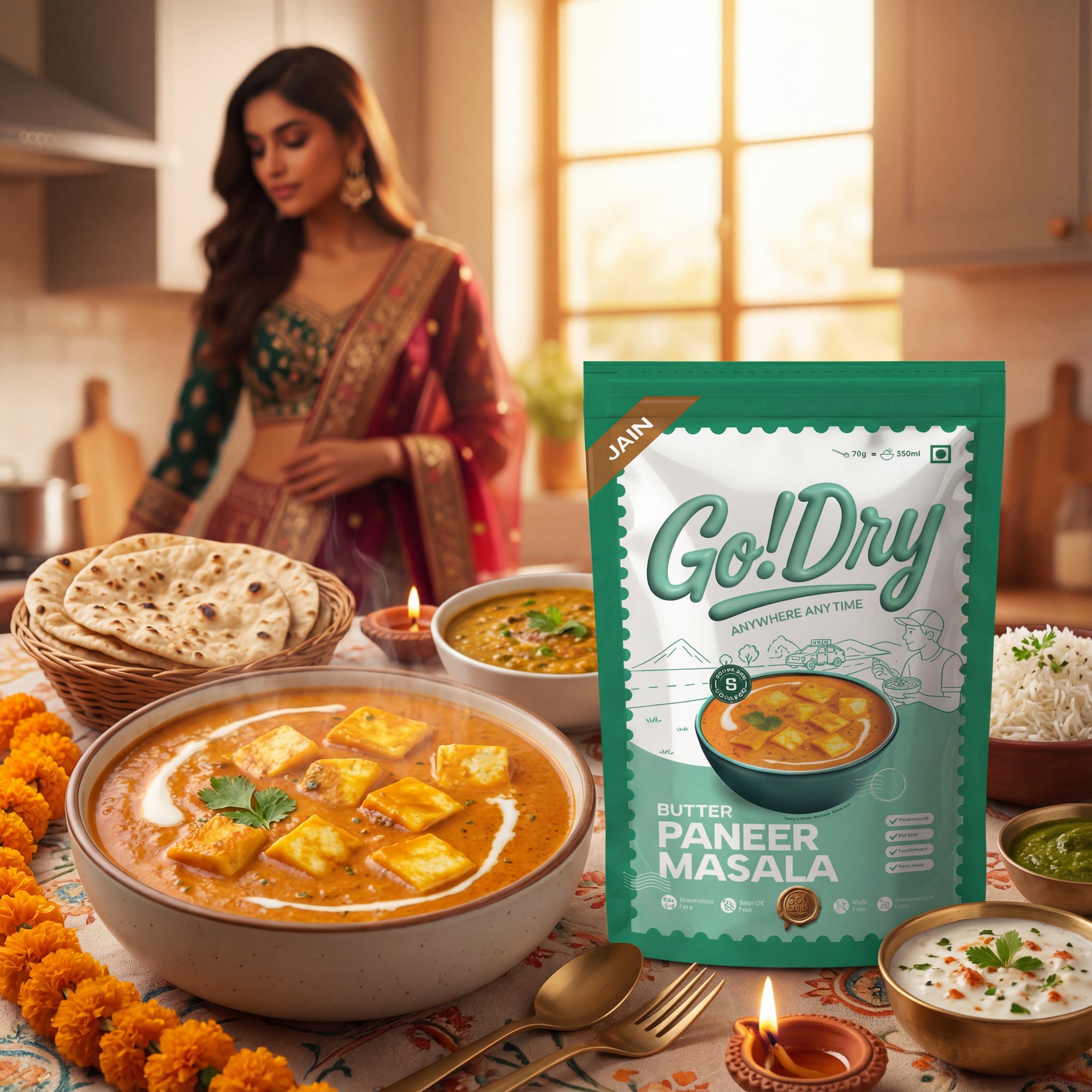 Jain Butter Paneer Masala