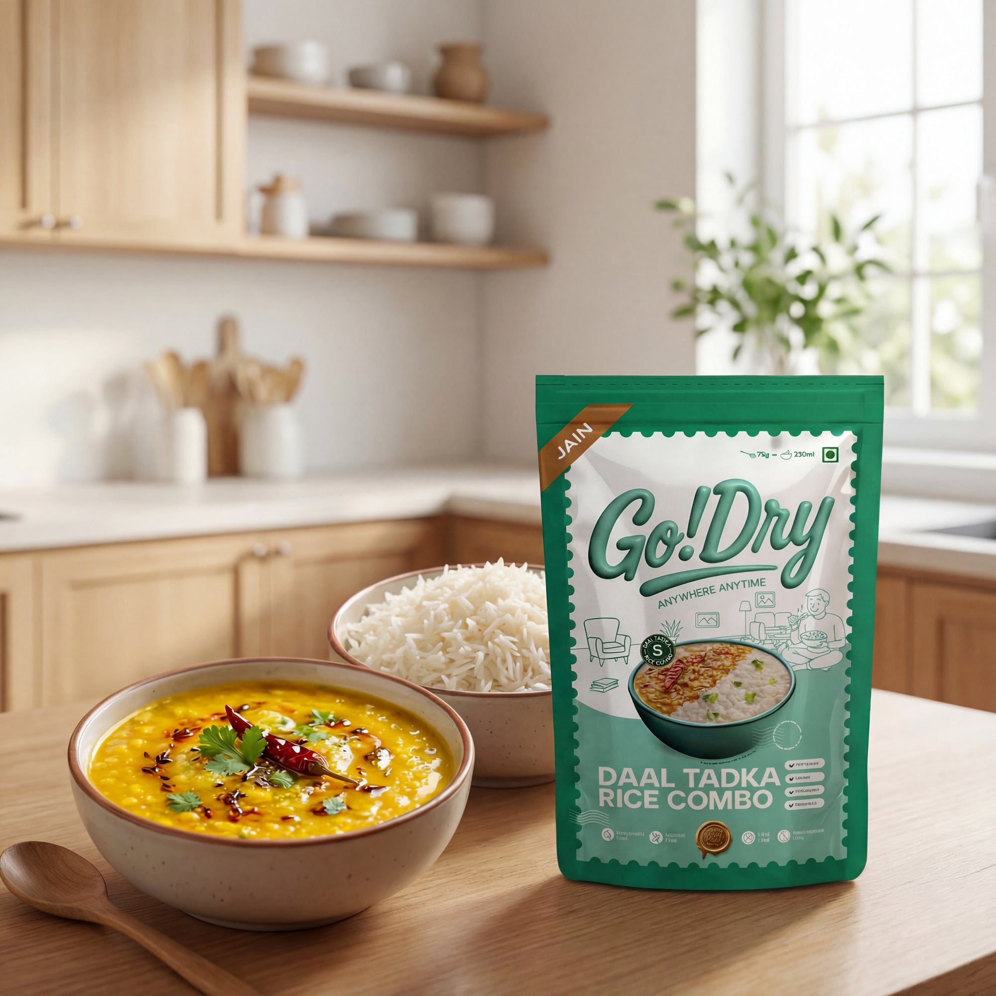 Jain Daal Tadka Rice Combo