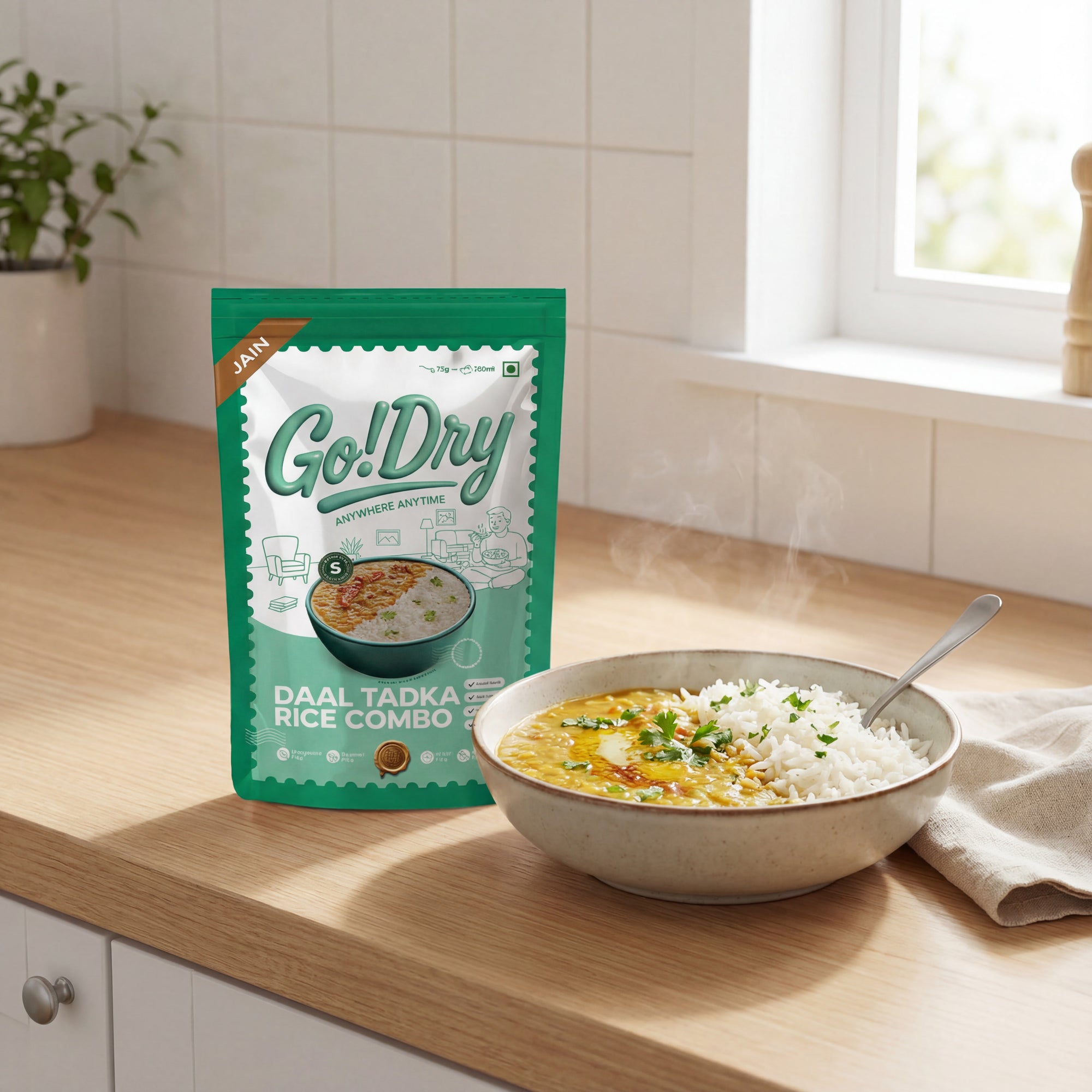 Jain Daal Tadka Rice Combo