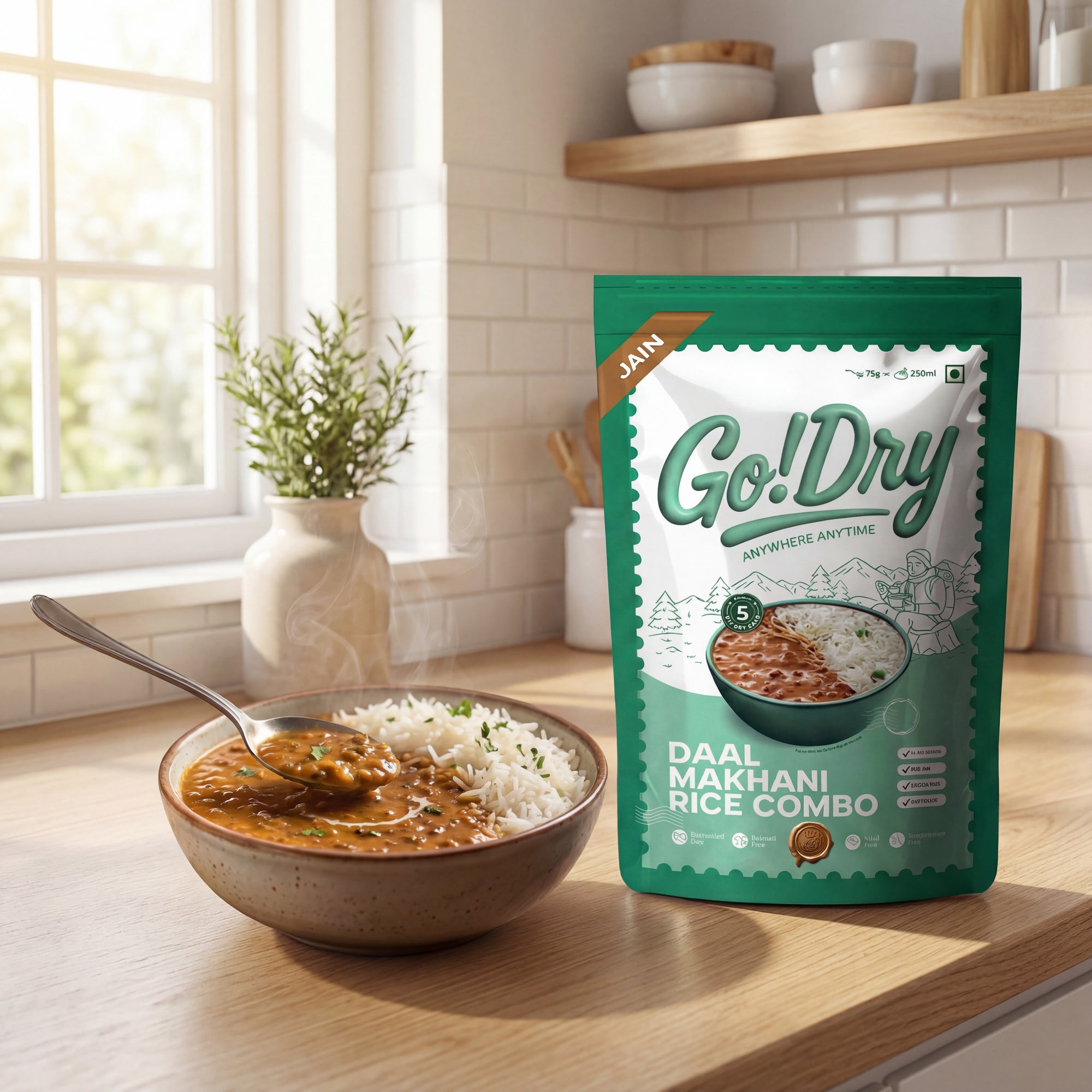 Jain Daal Makhani Rice Combo