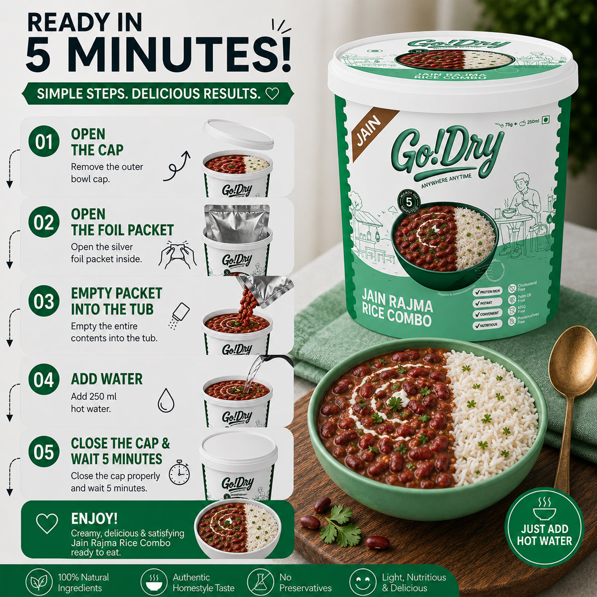 Jain Rajma + Rice Combo