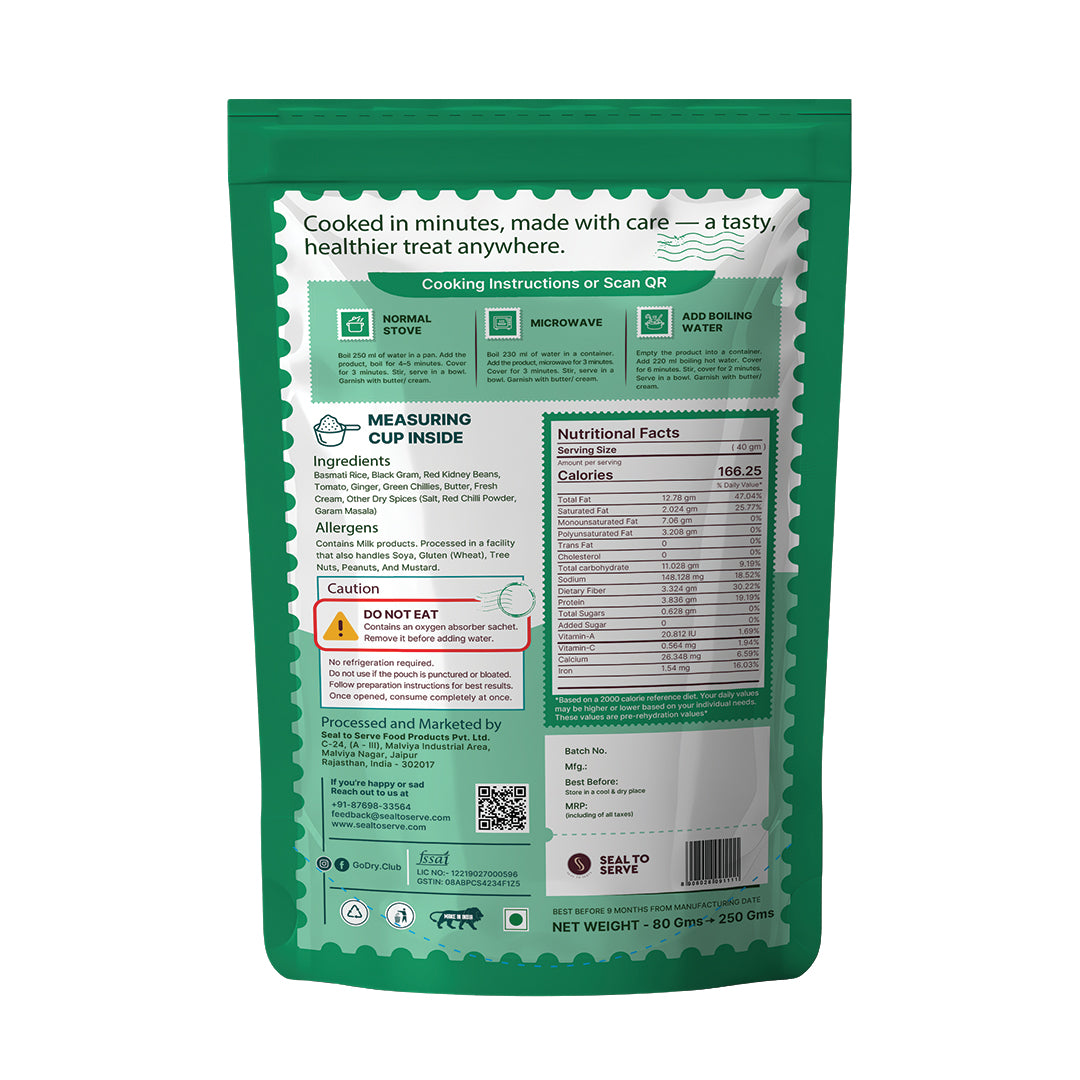 Jain Daal Makhani Rice Combo