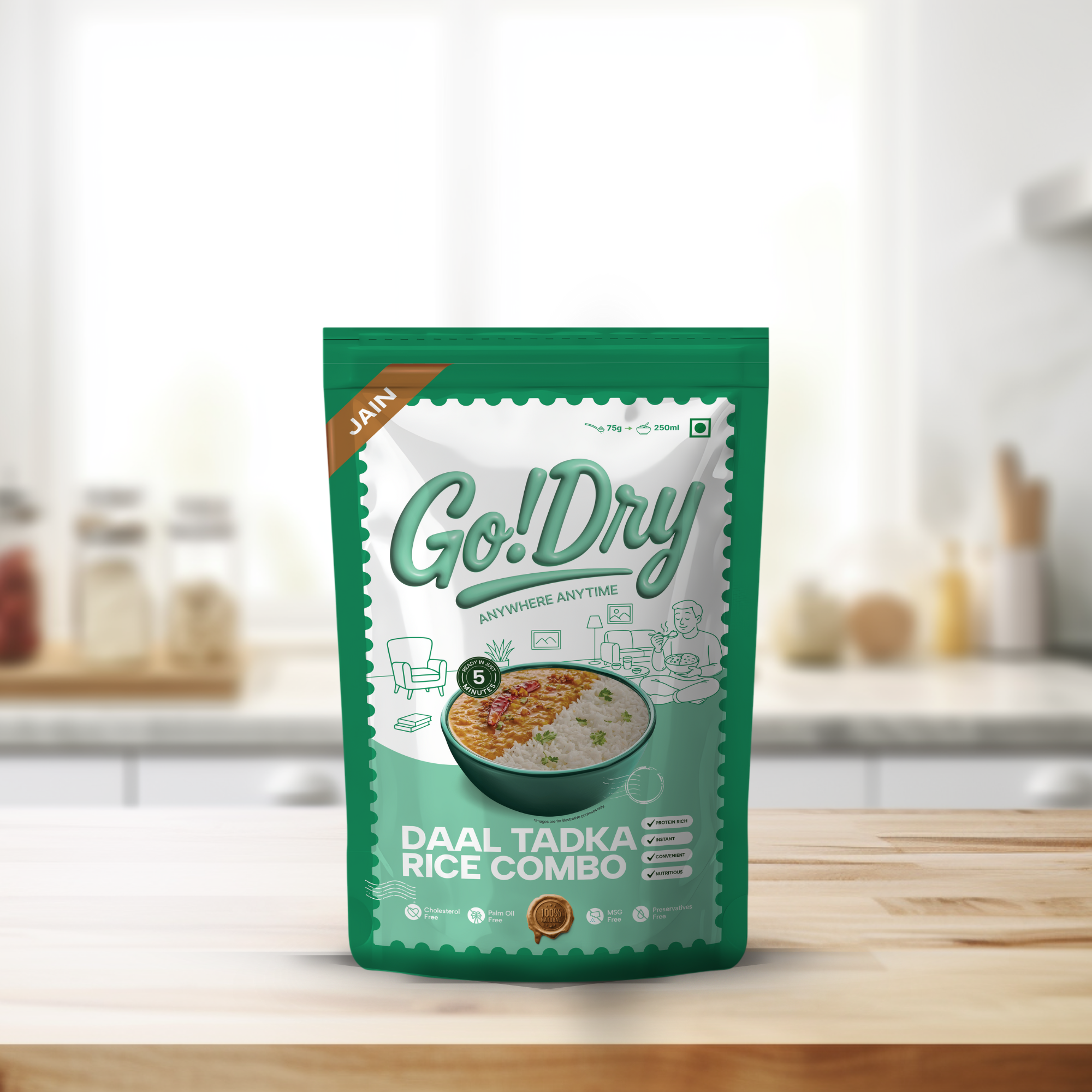 Jain Daal Tadka Rice Combo